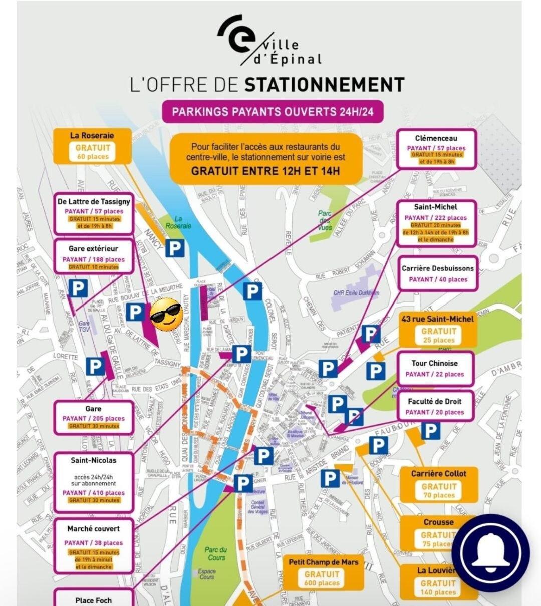 Spacieux T3 Lumineux Avec Balneo A 5Min De La Gare 에피날 외부 사진